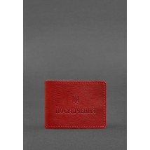 Universal leather ID cover red