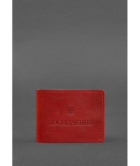 Universal leather ID cover red