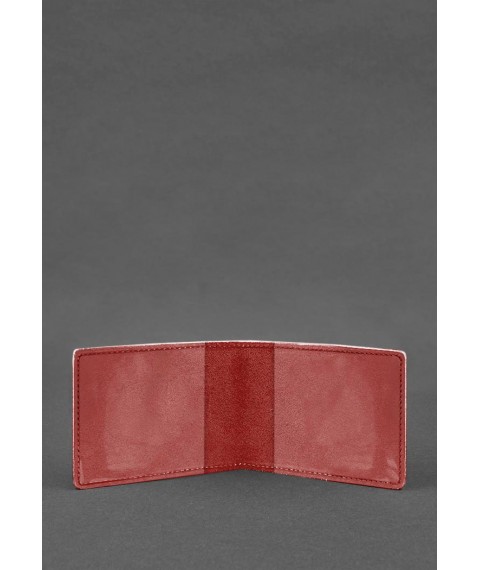 Universal leather ID cover red