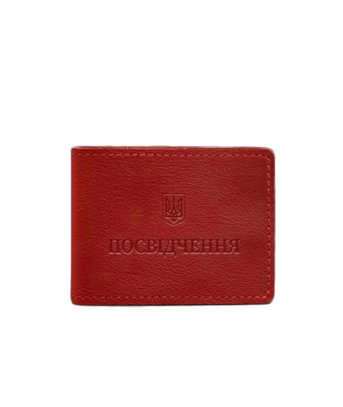 Universal leather ID cover red