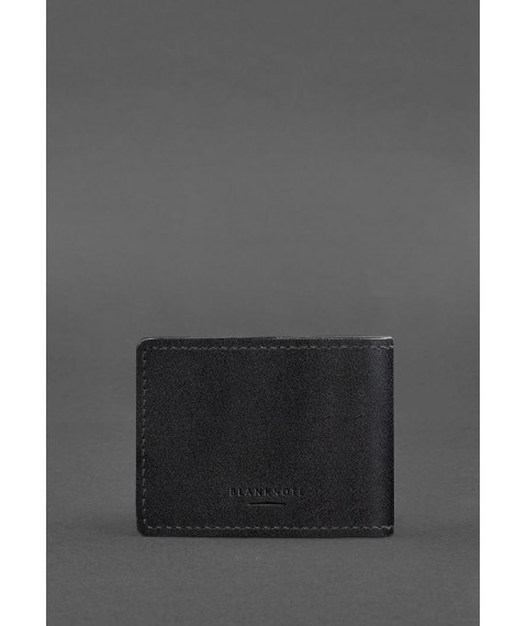 Universal leather ID cover Black