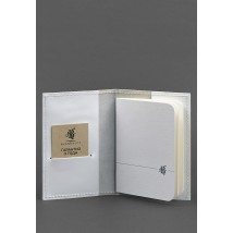 Leather cover for passport and military ID 1.2 white