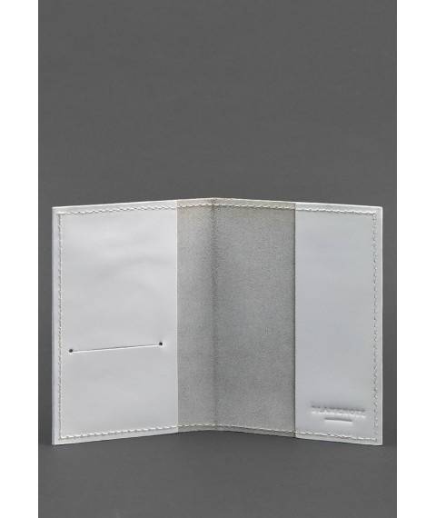 Leather cover for passport and military ID 1.2 white