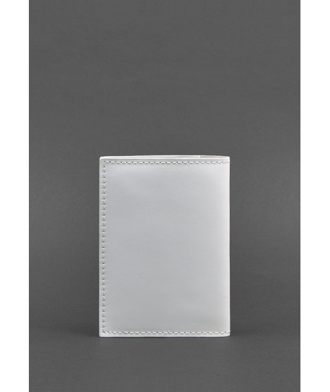Leather cover for passport and military ID 1.2 white