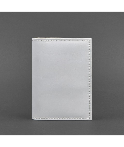 Leather cover for passport and military ID 1.2 white