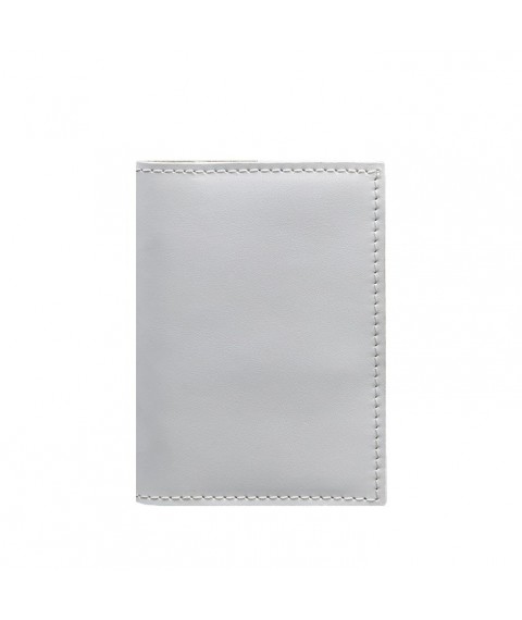 Leather cover for passport and military ID 1.2 white