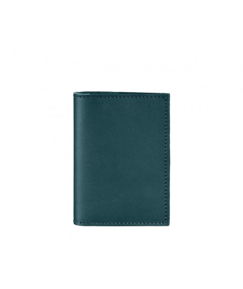 Leather cover for passport and military ID 1.2 green
