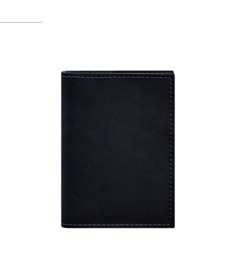 Leather cover for passport and military ID 1.2 blue Crust
