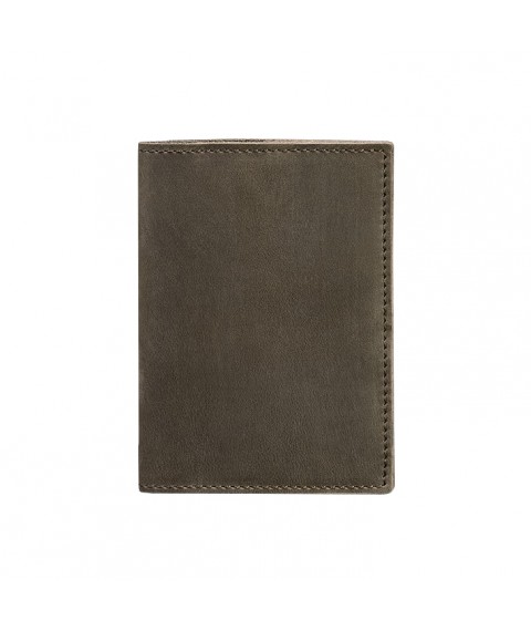 Leather cover for passport and military ID 1.2 dark brown Crazy Horse