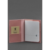 Кожаная обложка для паспорта и военного билета 1.2 розовая
