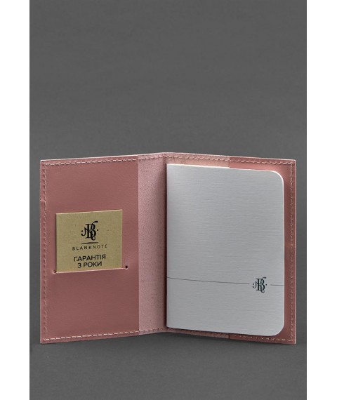 Leather cover for passport and military ID 1.2 pink