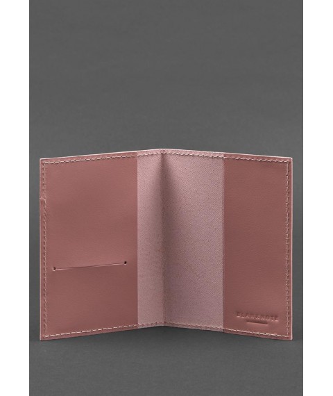 Кожаная обложка для паспорта и военного билета 1.2 розовая