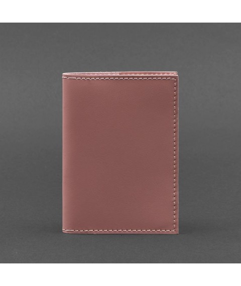 Leather cover for passport and military ID 1.2 pink