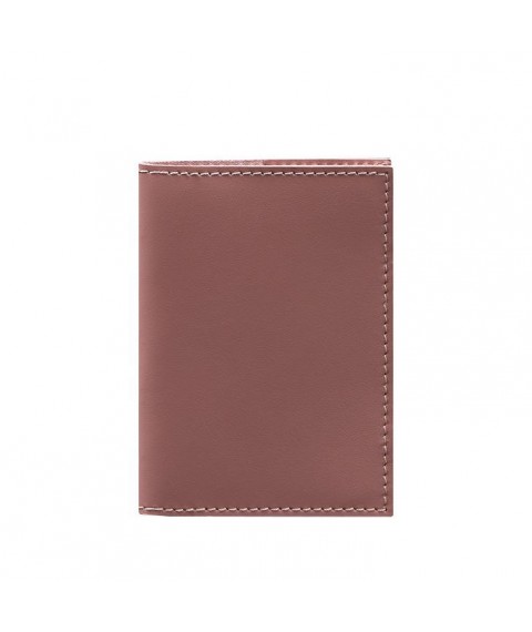 Leather cover for passport and military ID 1.2 pink