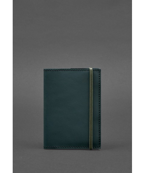Leather passport cover 1.0 green