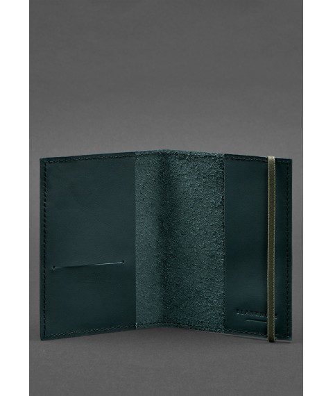 Leather passport cover 1.0 green