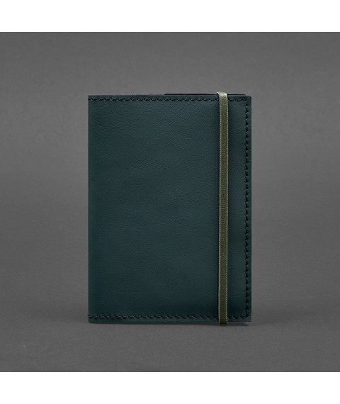 Leather passport cover 1.0 green