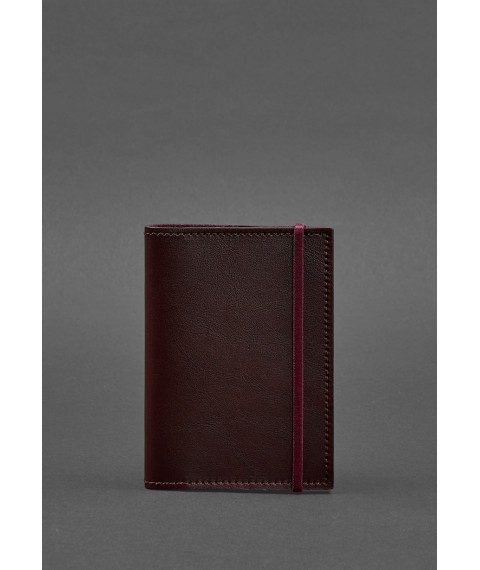 Leather passport cover 1.0 burgundy