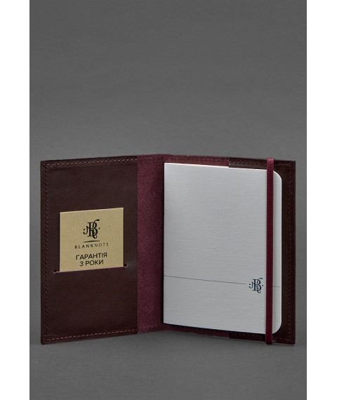 Leather passport cover 1.0 burgundy