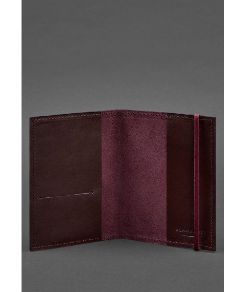 Leather passport cover 1.0 burgundy