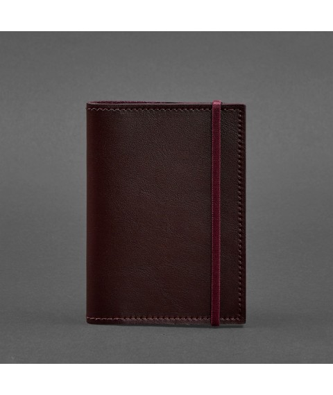 Leather passport cover 1.0 burgundy