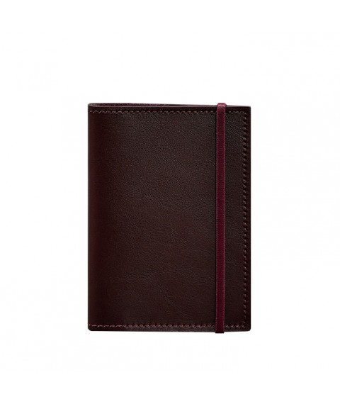 Leather passport cover 1.0 burgundy