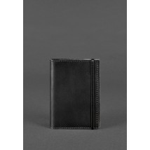 Leather passport cover 1.0 black Crazy Horse