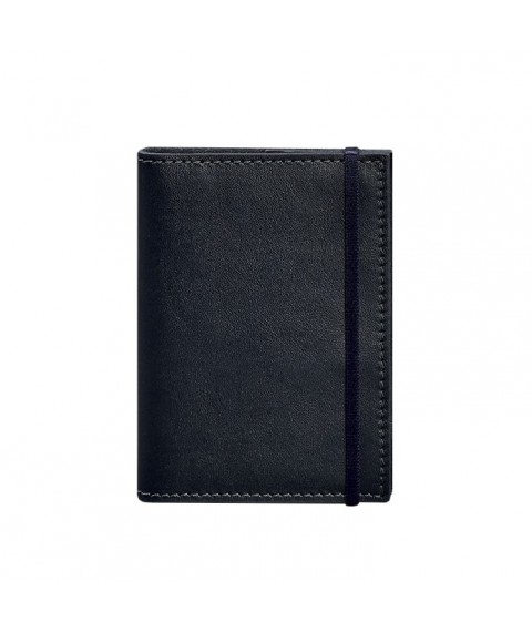 Leather passport cover 1.0 dark blue crust
