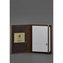 Шкіряна обкладинка для паспорта 1.0 темно-коричнева Crazy Horse