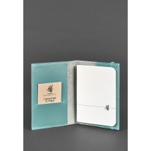 Leather passport cover 1.0 turquoise