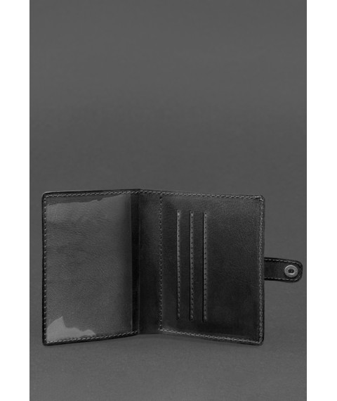Leather wallet cover for officer's ID 11.0 Black