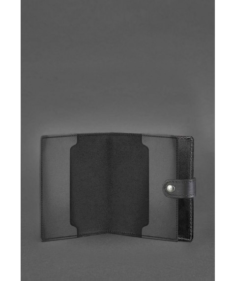 Leather wallet cover for officer's ID 11.0 Black