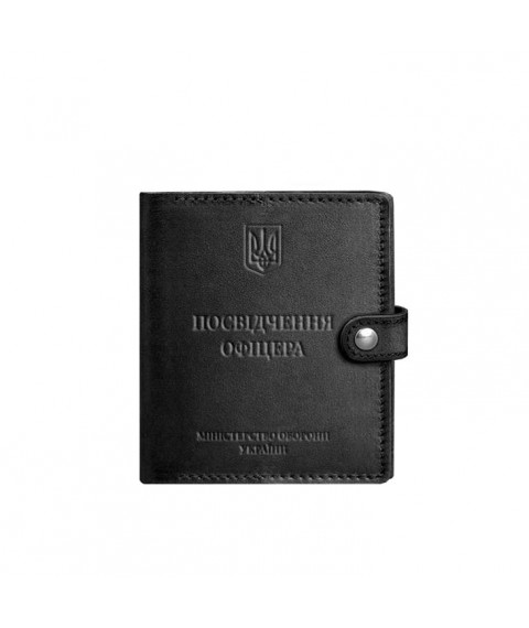 Leather wallet cover for officer's ID 11.0 Black