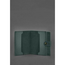 Шкіряна обкладинка-портмоне для посвідчення офіцера 11.0 зелена Crazy Horse
