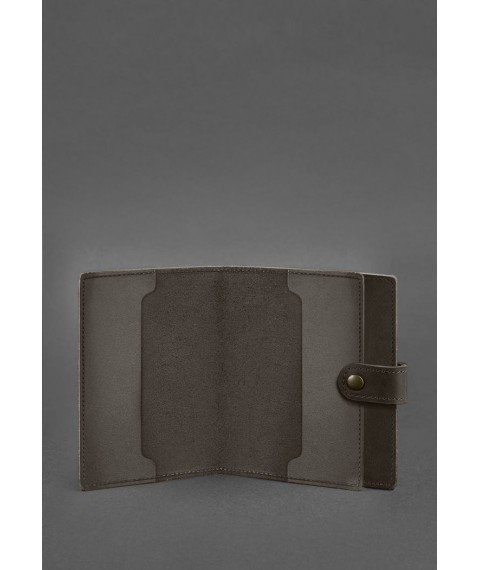 Шкіряна обкладинка-портмоне для посвідчення офіцера 11.0 темно-коричнева Crazy Horse