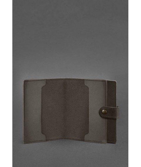 Leather wallet cover for officer ID 11.0 dark brown Crazy Horse