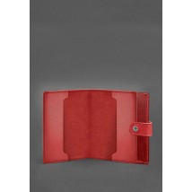 Шкіряна обкладинка-портмоне для посвідчення офіцера 11.0 червона