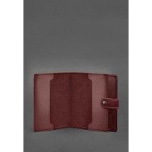 Leather wallet cover for officer ID 11.0 burgundy