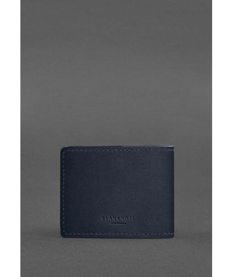 Leather cover for weapons permit, dark blue