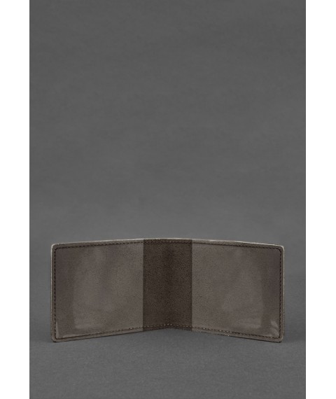 Leather cover for weapon permit dark brown Crazy Horse