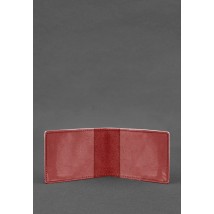 Leather cover for weapons permit red