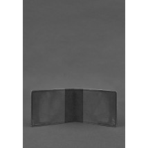 Leather cover for the ID of the State Service of Ukraine for Emergency Situations (DSNS) Black