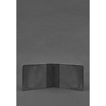 Leather cover for the ID of the State Service of Ukraine for Emergency Situations (DSNS) Black