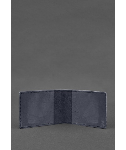 Leather cover for the ID of the State Service of Ukraine for Emergency Situations (DSNS) dark blue