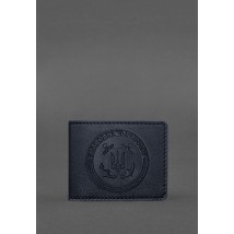 Leather cover for the Marine Guard ID, dark blue