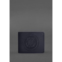 Leather cover for Marine Guard ID, dark blue Crazy Horse