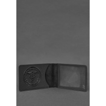 Leather cover for State Tax Service ID card, black Crazy Horse