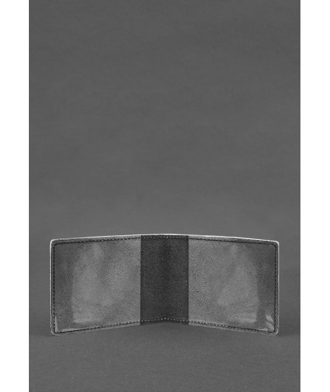Leather cover for journalist ID Black