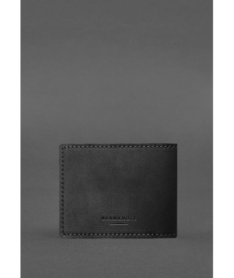Leather cover for journalist ID Black