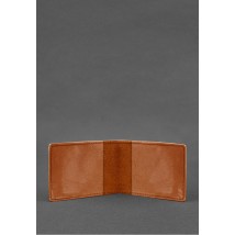 Leather cover for journalist's ID light brown Crazy Horse
